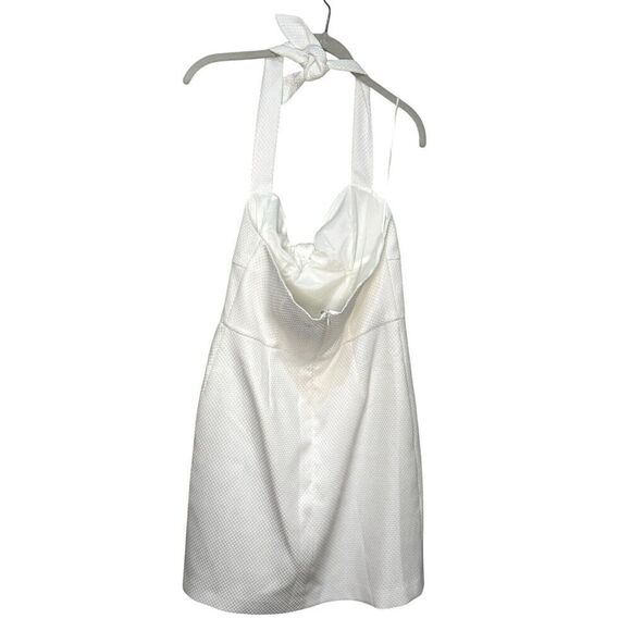 Trina Turk Manti Halter Dress Size 8 White Textured NEW $168 - Picture 8 of 11